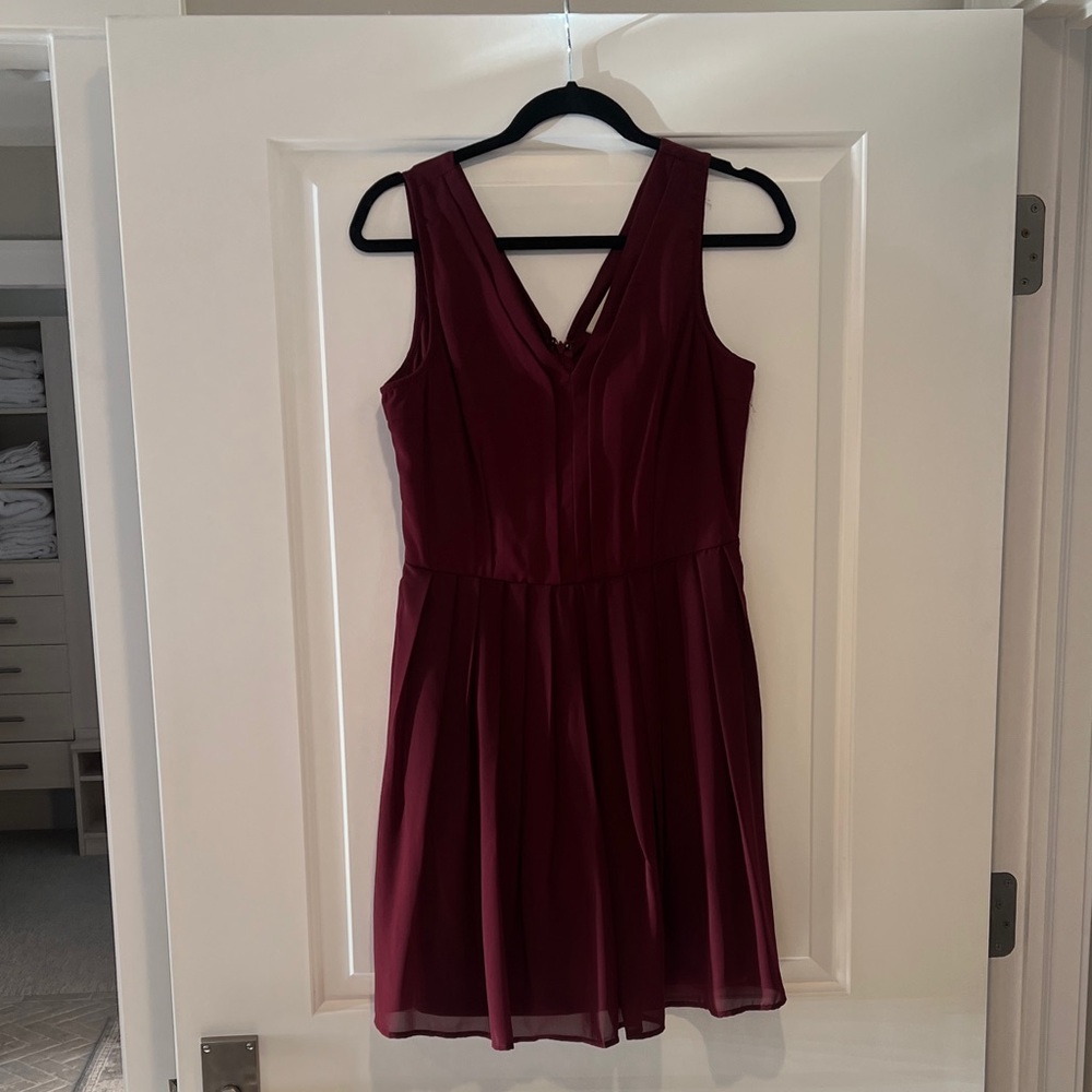 Altar'd State Wine Sleeveless Mini Dress